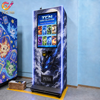 Distributeur automatique OEM/ODM multi-paiements pour cartes à collectionner TCG, idéal pour les petites entreprises, vente de paquets et boîtes de cartes.