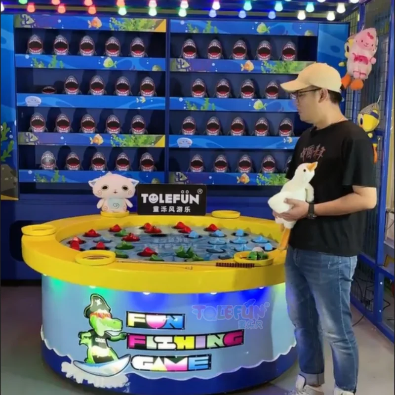 Tolefun Easy Play Indoor/Outdoor Metal Frying Frogs Midway Game Trailers Fishing Carnival Games for School & Home Use