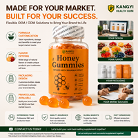Gummies au miel de Manuka, complément alimentaire en marque blanche OEM, santé digestive et immunitaire, gommes naturelles sans gélatine