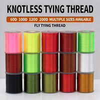 Benang Ikat Umpan Tanpa Simpul 60D 100D 120D 140D 200D Berbagai Warna Kuat Fluoresen untuk Pembuatan Umpan Pancing