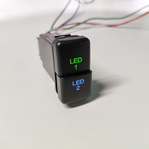 Interruptor LED de doble botón de 12V para Toyota Hilux Land Cruiser FJ Cruiser, iluminación interior, control de la consola central - Product Image 1