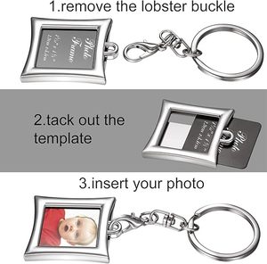 Llavero de Metal con Diseño Creativo Personalizado, Llavero con Marco de Fotos, Llavero para Parejas, Pequeño Regalo Conmemorativo - Product Image 5
