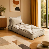 Canapé paresseux Tatami, fauteuil individuel, tissu amovible et lavable, inclinable, pliable, design moderne et simple, petit canapé pour salon