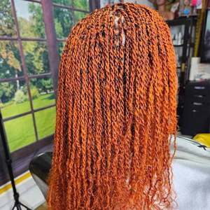 QVR <span class=keywords><strong>Capelli</strong></span> Vergini Brasiliani Afro Kinky Ginger Orange per Treccine e Dreadlock, Qualità Premium - Product Image 3
