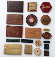 Étiquette de vêtement en cuir PU véritable, personnalisable, découpée au laser en 3D, embossée, carrée, avec caoutchouc écologique