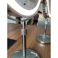 Miroir de maquillage LED rond Art Déco moderne en métal avec interrupteur tactile, miroir de bureau portable écologique, vente directe d'usine