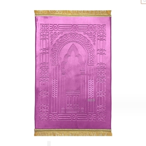 Tapis de Prière en Flanelle Portable et Pliable, Design Ethnique International, Tapis de Culte Lavable en Polyester pour Prières Musulmanes - Product Image 5