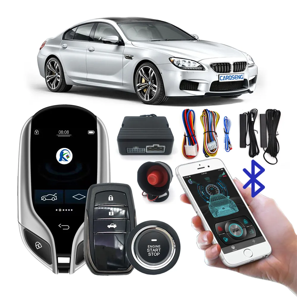 PKE Remote Start Stop allarmi per auto con chiave intelligente per il controllo dell'app per auto e Smartphone