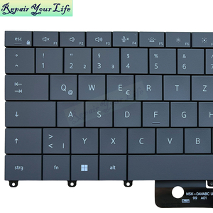 คีย์บอร์ดแล็ปท็อปมีไฟด้านหลังของเยอรมันสำหรับ Dell <span class=keywords><strong>Pro</strong></span> <span class=keywords><strong>MAX</strong></span> <span class=keywords><strong>14</strong></span>แป้นพิมพ์ NSK-DAVABC MA14250 028RCY AI เวอร์ชั่นต้นฉบับ - Product Image 2