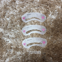 3 pochoirs en silicone pour sourcils, gabarits de modelage des sourcils
