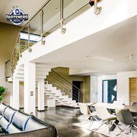 2205 pince à verre carrée en acier inoxydable Duplex support de garde-corps en verre moderne robuste pour systèmes de clôture de piscine d'escalier de balcon