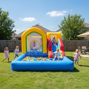 Carrera <span class=keywords><strong>de</strong></span> obstáculos inflable al aire libre <span class=keywords><strong>de</strong></span> PVC <span class=keywords><strong>de</strong></span> grado comercial con trampolín <span class=keywords><strong>de</strong></span> tobogán <span class=keywords><strong>de</strong></span> agua y Castillo colorido <span class=keywords><strong>de</strong></span> piscina adjunto - Product Image 1