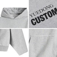 Ensemble sweat-shirt et pantalon de jogging 2 pièces pour homme, coupe oversize, avec ourlet brut, brodé, en molleton épais, logo personnalisé et effet vieilli