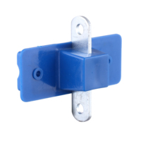 Isolateur de clôture électrique en plastique bleu pour poteau de portail