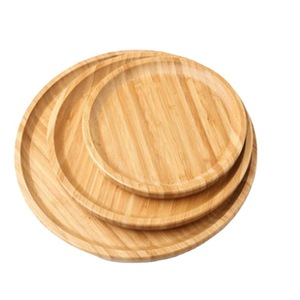 Bandeja Redonda de Madera Maciza de Haya, Plato para Postres, Plato para Servir Frutas, Uso Doméstico en la Cocina - Product Image 2