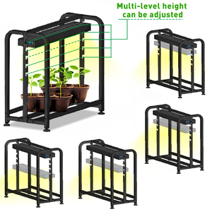 Vaso di fiori in metallo per interni ripiano ripiano ripiano per piante verniciato a polvere, pacchetto di luci per la coltivazione per balcone, pavimento di giardinaggio domestico <span class=keywords><strong>con</strong></span> ruote - Product Image 3