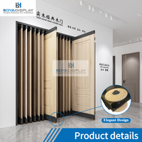 Porte coulissante à glissière en acier inoxydable de qualité supérieure, écologique, personnalisable, tapis de porte, porte en bois, présentoir publicitaire moderne