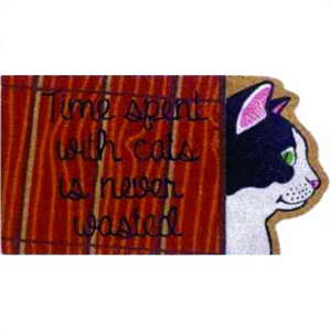 NTI-Felpudo con estampado de gatos, Felpudo con combinación de colores blanco y negro, venta al por mayor - Product Image 1
