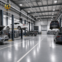Edificio de Acero para Centro de Servicio Automotriz, Revestimiento de Fachada Moderno y Proyectos de Concesionarios de Automóviles Comerciales de Gran Espacio