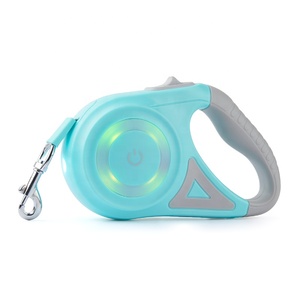 Einziehbare Haustier leine mit Touch Light, LED-Taschenlampe, 16 Fuß, 360 ° ohne Verwicklung, Einhand bremse und Schloss, rutsch fester weicher TPR-Griff - Product Image 2
