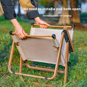 Chaise pliante d'extérieur confortable à livraison rapide pour la plage et le camping, style design moderne, mobilier pliable en fer et métal pour le voyage - Product Image 4