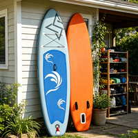 Planche de SUP gonflable à grande flottabilité et grand volume, système à 3 ailerons, pack complet d'accessoires, planche à pagaie pliable pour le camping