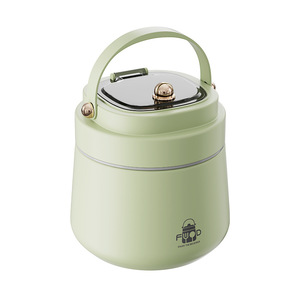 Boîte à lunch isotherme Foop 1L avec couvercle cylindrique pour étudiants et employés de bureau - Product Image 2