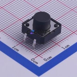 TS-1003-07526 Tactile Switch Through hole-4P,12x12mm Switch Single Pole Single Throw Round Button Through Hole 12mm - Product Image 1