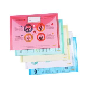 Foska văn phòng văn phòng phẩm <span class=keywords><strong>handmade</strong></span> Pocket FC A4 kích thước rõ ràng tập tin phong bì với nhãn túi để dễ dàng phân loại và tìm kiếm - Product Image 1