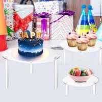Support à gâteau rond en acrylique transparent de qualité alimentaire, idéal pour la présentation de cupcakes en étages pour mariages, fêtes et événements – Vente en gros usine