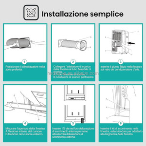 Aire Acondicionado Portátil Hersense 9000 BTU 1 HP 220V-240V, Enfriador Móvil con Control Remoto en Inglés, Modos de Velocidad y Tiempo, Color Blanco para Verano, Fácil Instalación - Product Image 5