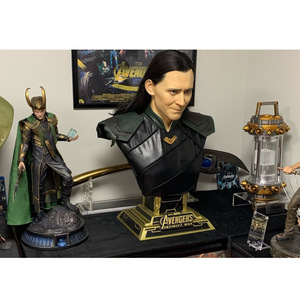 Statue de buste de <span class=keywords><strong>Loki</strong></span> en résine et fibre de verre de qualité supérieure, collection d'objets de collection, figurine d'<span class=keywords><strong>action</strong></span>, taille réelle, statue de Thor - Product Image 6