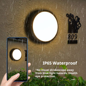 Lampada da Parete LED Ovale Rotonda Grande Nera per Esterni Ningbo 8W 12W 15W 18W 20W 22W, Plafoniera in Plastica <span class=keywords><strong>IP54</strong></span> - Product Image 2