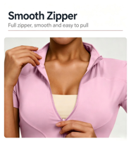 Ensemble de yoga 2 pièces pour femmes OEM, haut à manches courtes zippé et jupe-short plissée, tenue de sport pour le tennis, la course à pied et le cyclisme