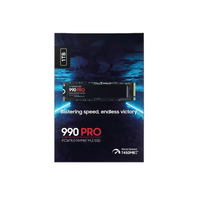 Hard Drive Berkinerja Tinggi 990 PRO, M.2 2280 NVMe PCIe 4.0, 1TB, 2TB, 4TB Solid State Drive, Dengan Heatsink, untuk PS5 & PC Game C