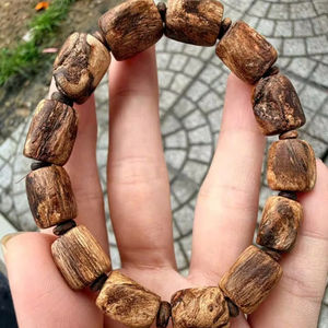 Pulsera de Cuentas de Madera Natural Hecha a Mano, Cuentas Redondas de Madera, Pulsera Elástica, Unisex, para Meditación, Yoga, Oración, Regalo de Joyería - Product Image 1