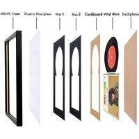 Cadre pour disque vinyle 16,5x25 pouces Noir Blanc Affichage vertical horizontal Cadre d'affichage vertical ou horizontal 12 pouces
