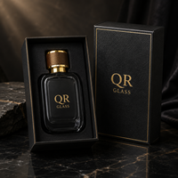 Flacon de parfum carré rose et noir 50 ml en verre, en stock, flacon de parfum de luxe avec emballage – Meilleures ventes