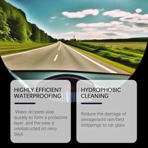 معالجة زجاج السيارة الأمامي المقاومة للماء ومضادة للضباب والتكثف، طلاء شفاف، محلول العناية بمرآة الرؤية الخلفية - Product Image 3