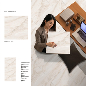 Baldosas de Porcelana Pulida Vistaar Cinar Ivory 600x600mm PGVT, Aspecto Mármol, 8mm, Cerámica Esmaltada, Diseño de Interiores - Product Image 3