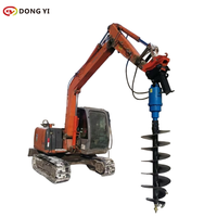 2/5/6/20/40Tonnes Mini Pelle Lourde Accessoires Forage Trou Sol Hydraulique Terre Tarière Perceuse