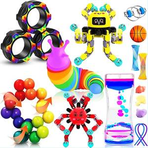 Jouets sensoriels en plastique en vrac - Réduction de l'anxiété, engagement silencieux, soutien à l'apprentissage en classe, boîte-cadeau variée pour tous les âges - Product Image 1