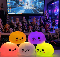 Squishy Dumplings Mystere LED Light 8.5cm TPR Material Girls Children's Toy Unzipped Design Hot Sale