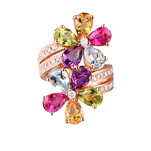 Anillo <span class=keywords><strong>de</strong></span> Cobre con Circonita <span class=keywords><strong>de</strong></span> Alta Calidad TIANSHE para Mujer, Anillo <span class=keywords><strong>de</strong></span> <span class=keywords><strong>Flor</strong></span> Exagerado <span class=keywords><strong>de</strong></span> Lujo, Venta Directa <span class=keywords><strong>de</strong></span> Fábrica, Venta al Por Mayor - Product Image 2