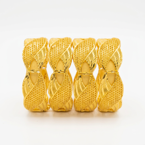 Premium Luxury Gold Plated Diamond Infinity <b>Bracelet</b> <b>Set</b> for Women Glamorous Fashion Party Wedding Anniversary <b>Bracelet</b> Jewelry - Product Image 1
