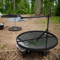 Kingjoy-Parrillas de barbacoa portátiles de altura ajustable para jardín