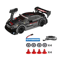 Voiture de drift RC Jacko Toys à l'échelle 1:24 entièrement proportionnelle, voiture de course RC haute vitesse 2,4 GHz avec lumières et coque en PVC