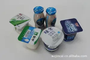 Hanlin-yogurt segel aluminium foil gelas yogurt aluminium foil tutup segel Yogurt foil