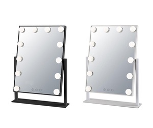Thương mại điện tử thời trang thắp sáng mỹ phẩm led trang điểm Vanity gương với 12 Dimmable LED Bóng đèn máy tính để bàn gương trang điểm công cụ ODM + OEM - Product Image 1