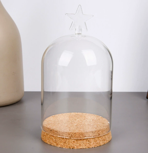 Cloche en verre anti-poussière avec base en bois, cloche décorative pour bougie, cloche en verre décorative pour table - Product Image 6
